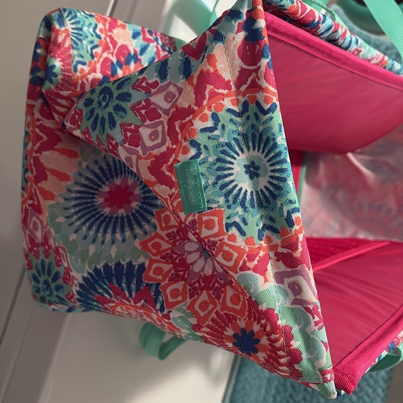 Thirty One Multi Color Utility Tote with insert. - Picture 5 of 6